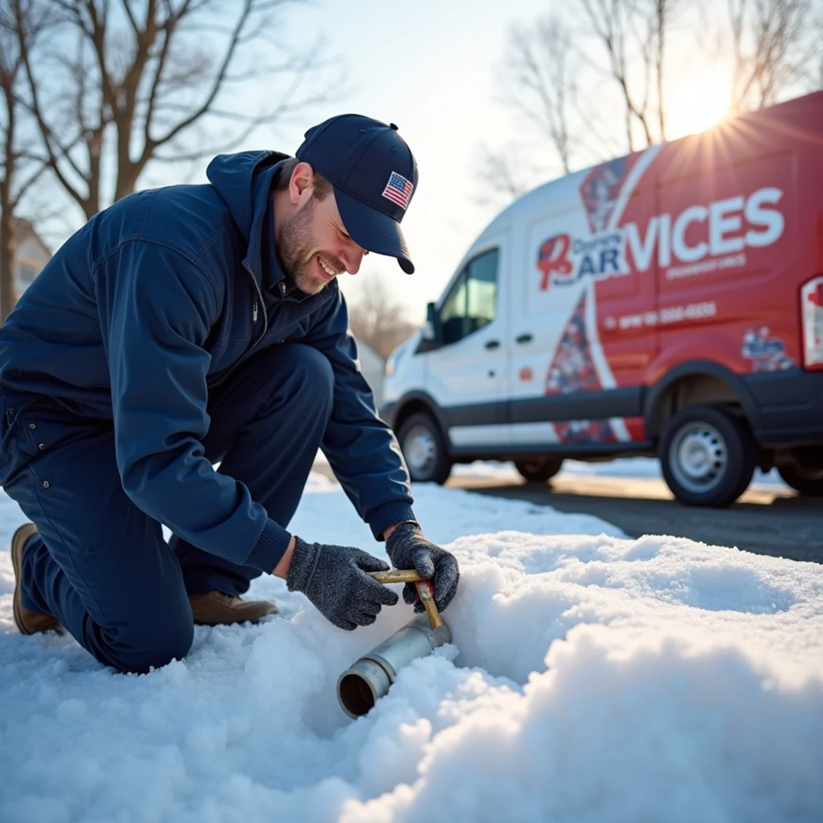 Plumber servicing a well pump at a lake-area home in Fenton, MI