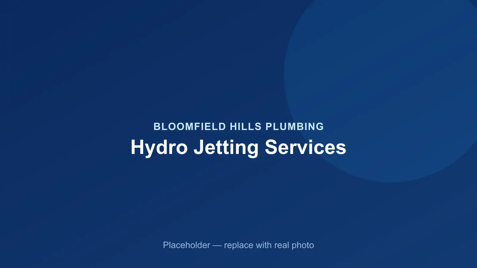 Plumber operating a hydro jetting machine to clean a sewer line in Bloomfield Hills, MI