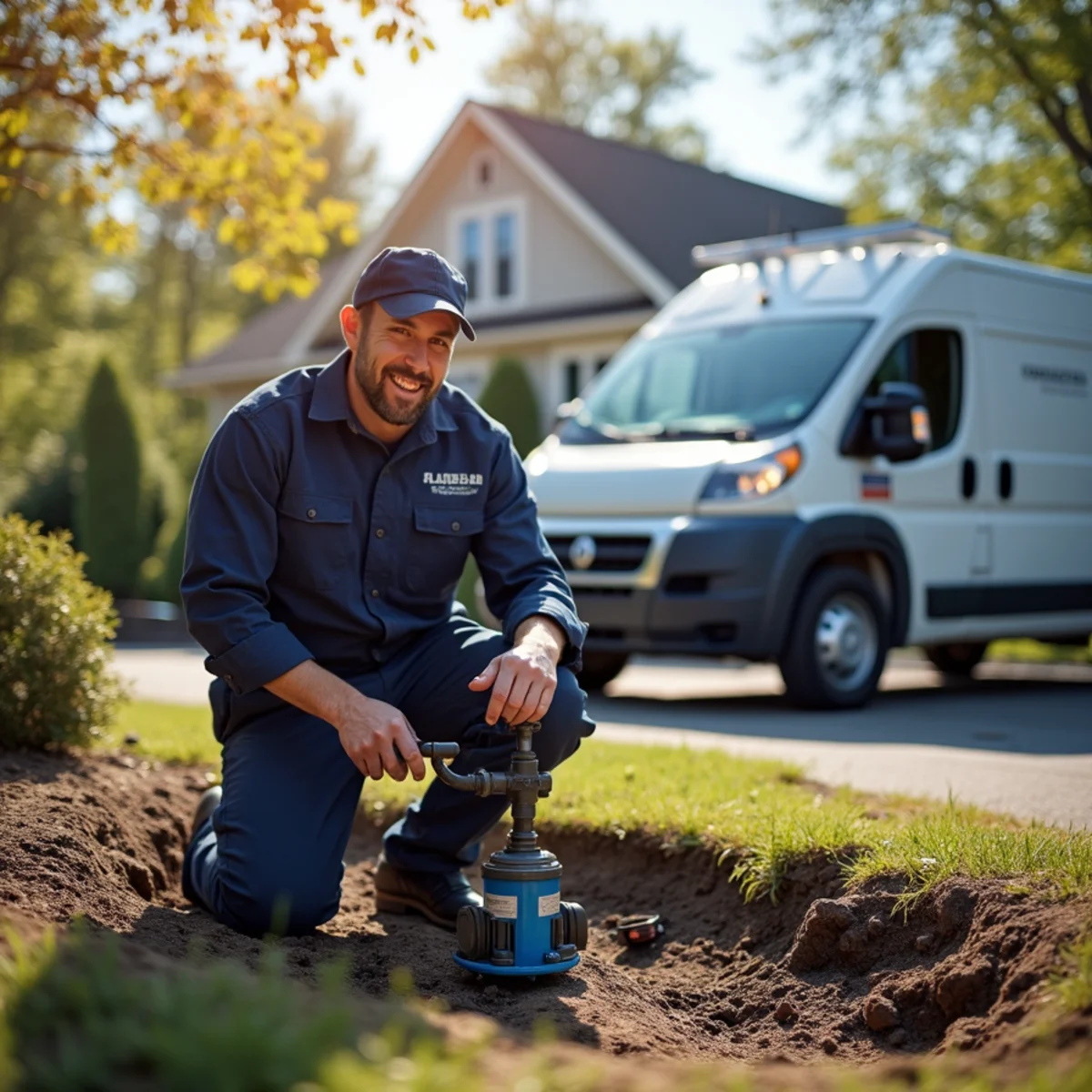 Plumber servicing a high-water-table sump system in a Keego Harbor, MI lake home