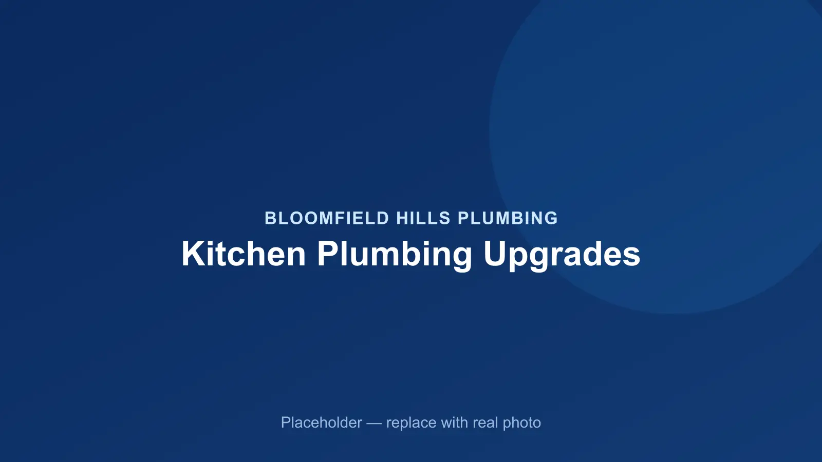 Plumber connecting a new kitchen sink, faucet, and disposal during an upgrade in Bloomfield Hills, MI