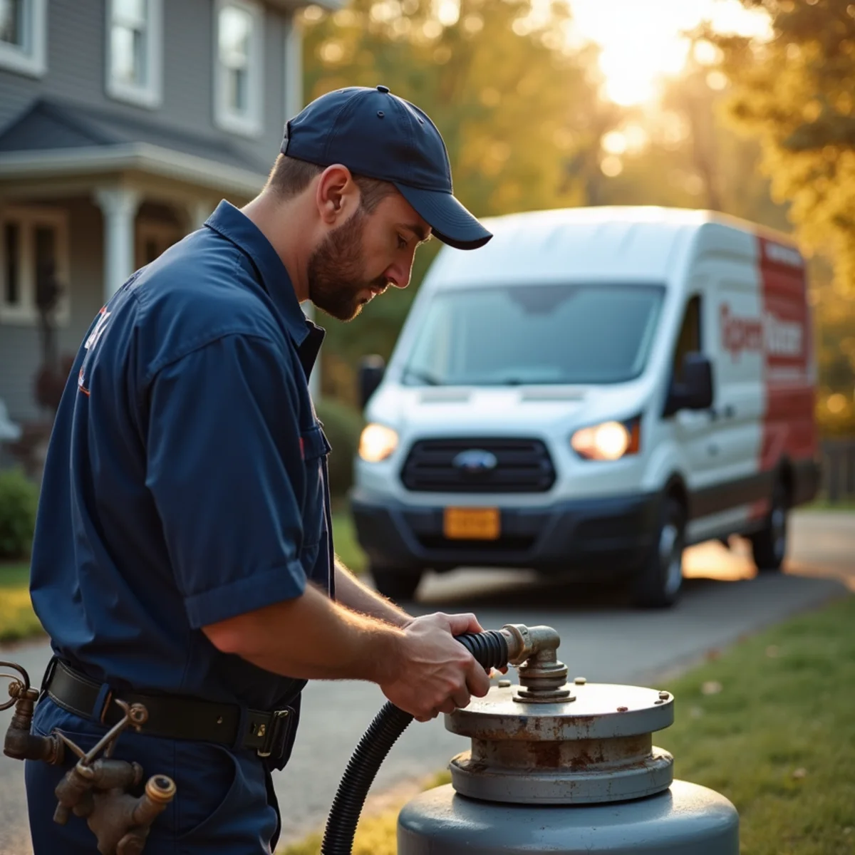 Plumber treating iron-heavy well water in a historic home in Milford, MI